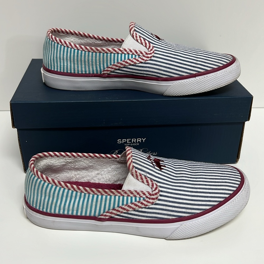 ✨SPERRY x BROOKS BROTHERS ✨ "Seersucker" Slip On - Picture 8 of 15